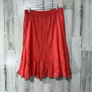 Chelsea & Theodore Coral A-Line Skirt